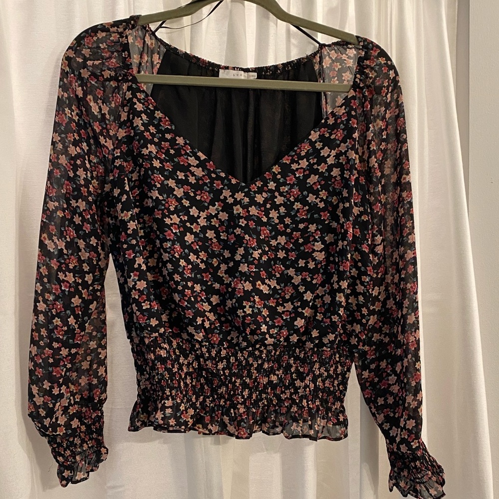 Lush Frances Smocked Blouse